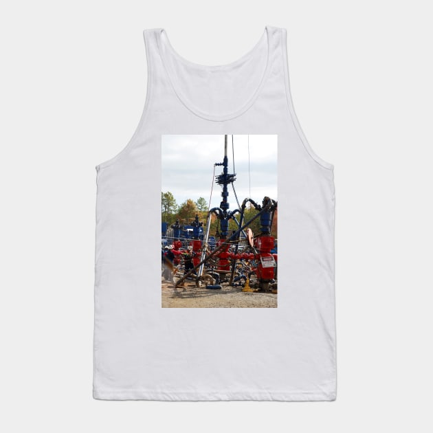 Fracking well heads (C016/8130) Tank Top by SciencePhoto